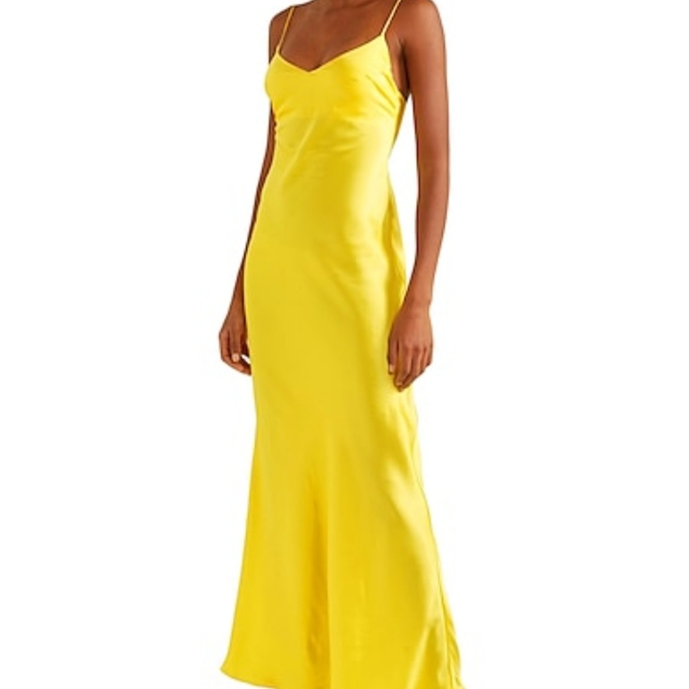 Rasario yellow silk dress
